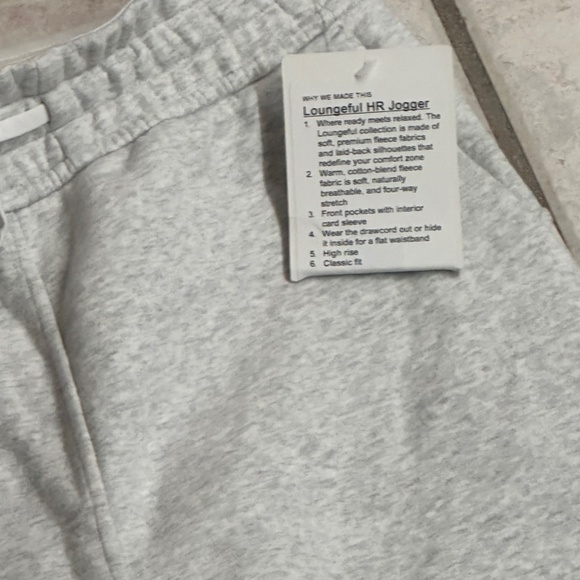 New Lululemon Loungeful HR Jogger in heathered gray - Picture 2 of 16